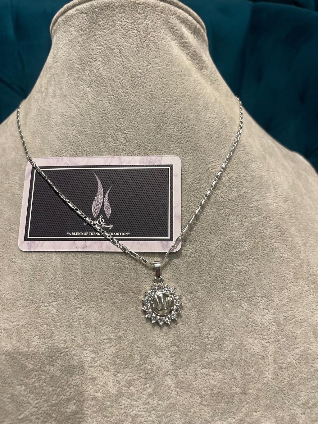 Gold Plated Allah Pendant Necklace: Islamic Jewelry, Eid Gift