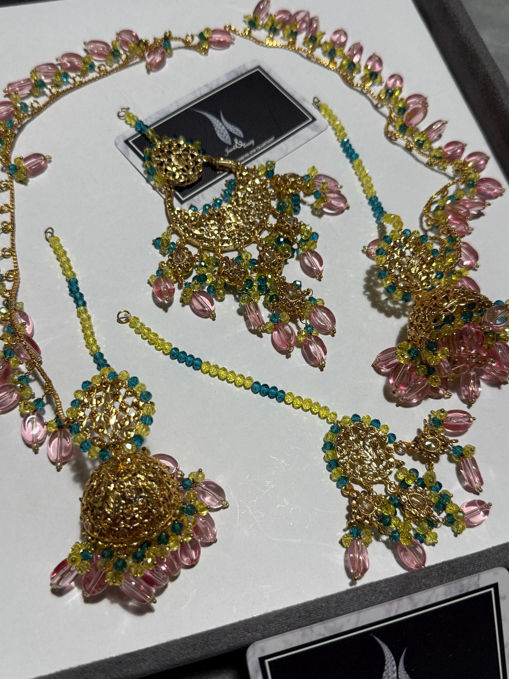 Gold Plated Hyderabadi Jhumka Set: Indian Pakistani handmade jadu Jewelry