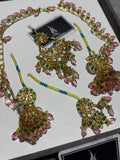 Gold Plated Hyderabadi Jhumka Set: Indian Pakistani handmade jadu Jewelry