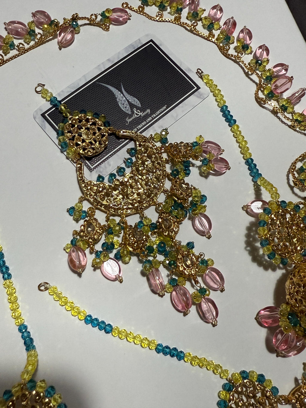 Gold Plated Hyderabadi Jhumka Set: Indian Pakistani handmade jadu Jewelry
