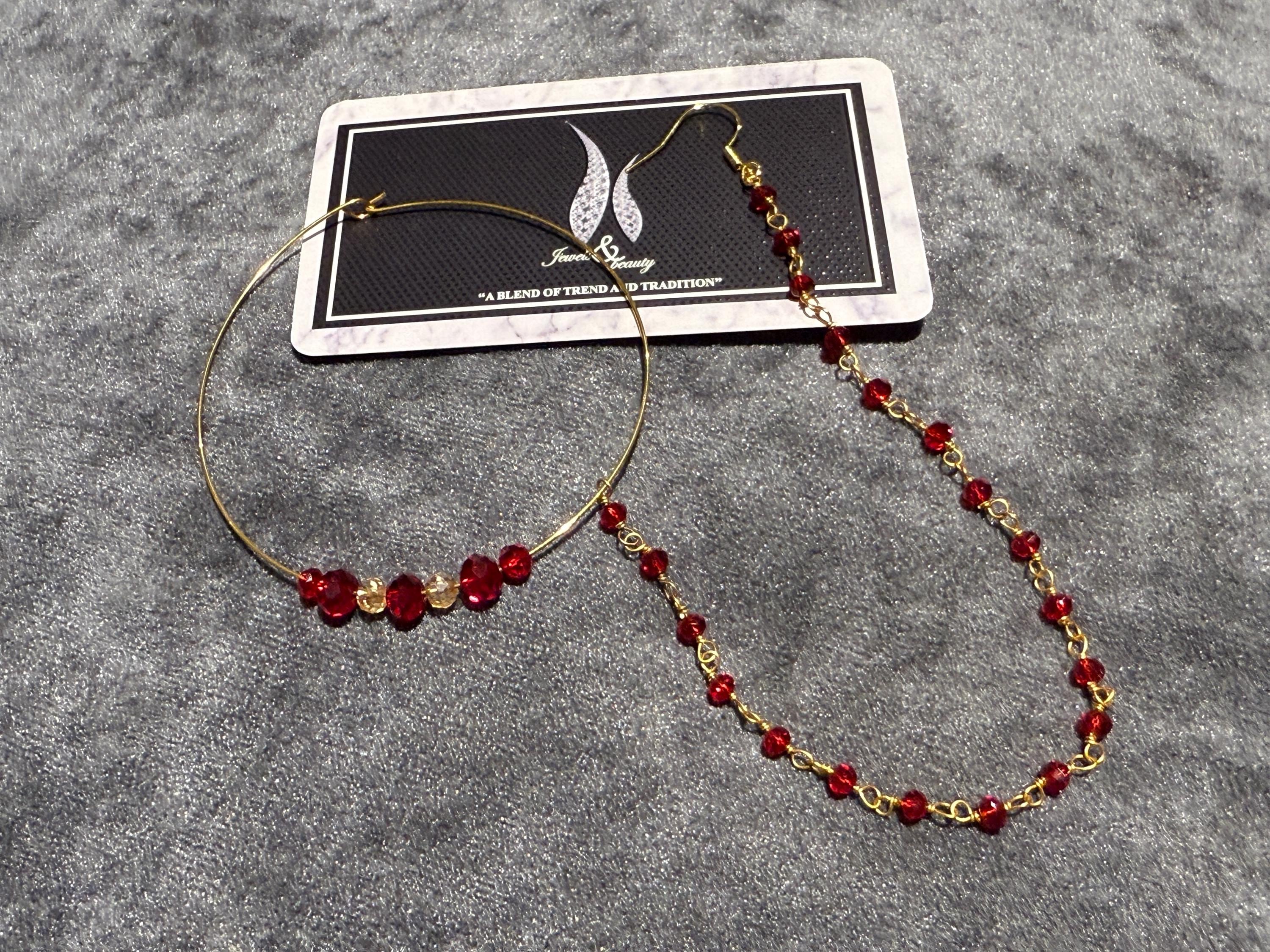 Indian jewelry nose ring maroon nath gold plated chain sabyasachi Pakistani bridal jewelry personalised Jewels big pearl nathni