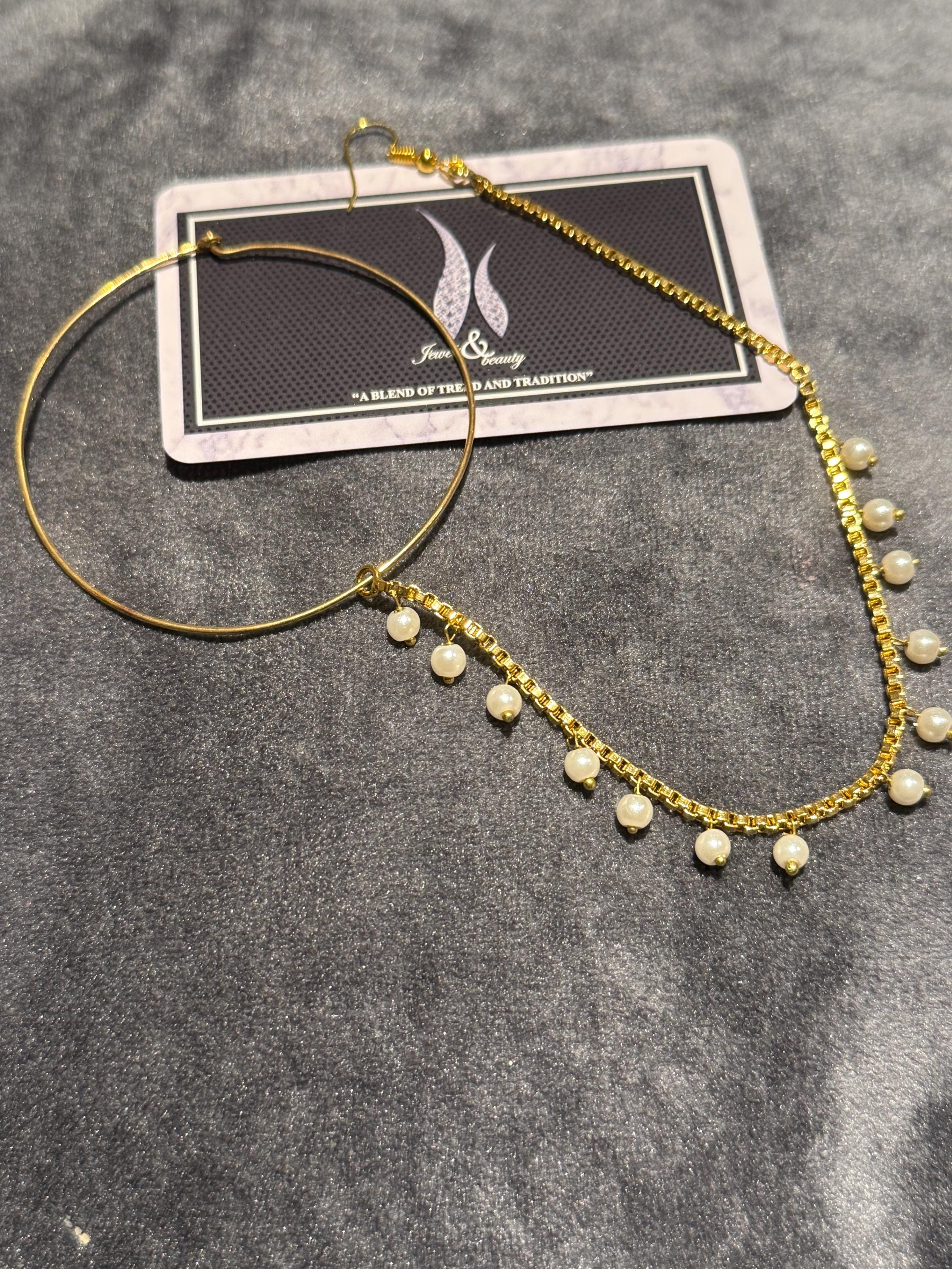 Indian Pakistani brid Nose Ring Gold Plated, Nose ring for  Pierced Nose