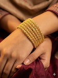 Gold Plated Bridal Bangles: Pakistani Indian Wedding Jewelry, Set of 6